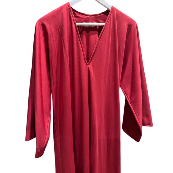 Red Halston 1970’s Signature Jersey Gown - Picture 3 of 4